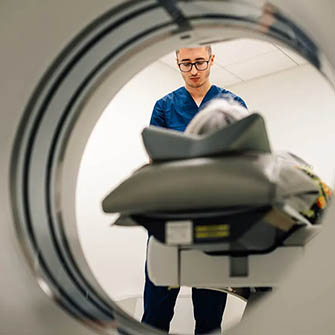 young man checking his heart rate